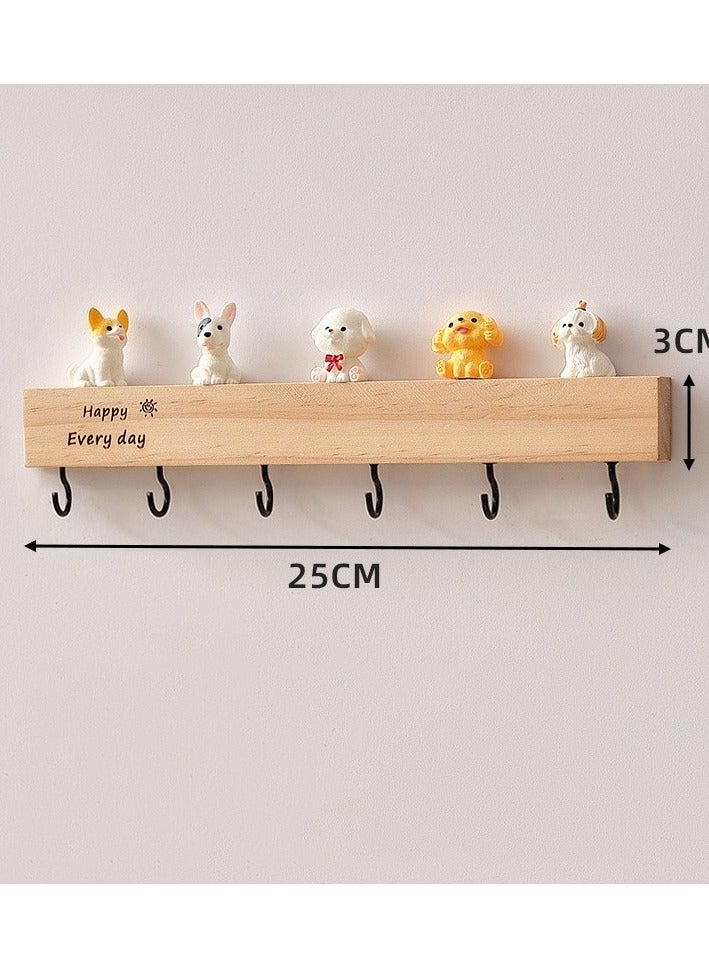 Wall Mounted Key Storage Rack Made Of Solid Wood No Drilling Required Door Mounted Key Hook Creative Decorative Rack At The Entrance 