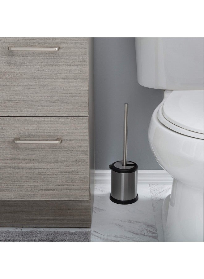 Bath Bliss Stainless Steel 2 Pack Self Closing Lid Toilet Brush and Holder, Finger Print Proof, Compact, Small Space - Image 5