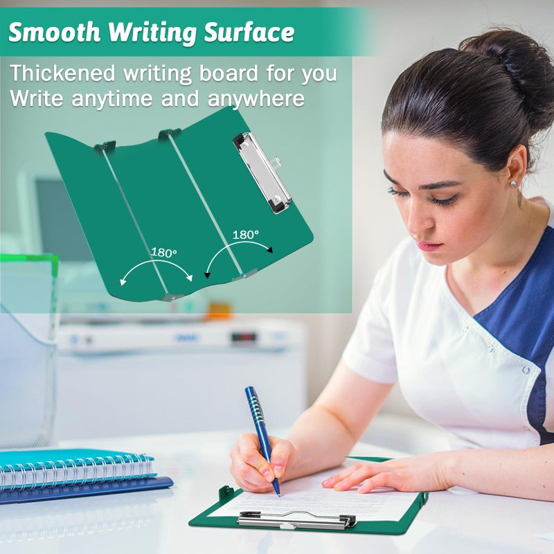 Trustnice Nursing Clipboard Foldable Clipboard Medical: Edition Cheat Sheets Aluminum 3 Layers Foldable Clipboards Nursing Pocket Size Profile Clip Nurse Clipboards Notepad for Nurses Students and Doctors - Image 5