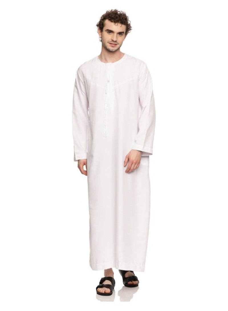 Al othaiman Men’s Emirati Thobe | Premium Hand-Stitched Kandura | Traditional Arabic Dishdasha for Men | Elegant Middle Eastern Jubba in Soft Fabric - Image 1