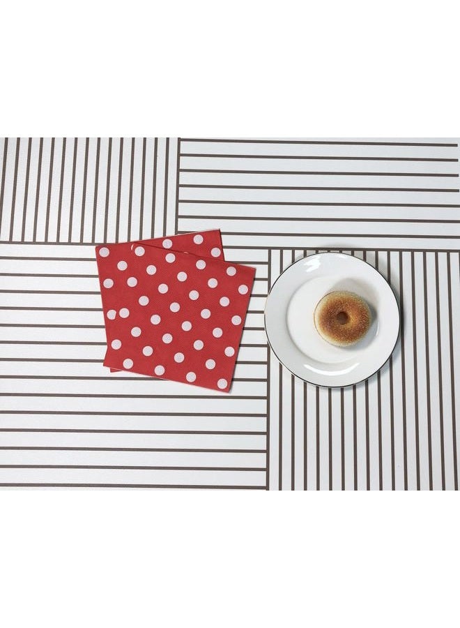 AYAROS 40pcs RED Polka Dots Guest Disposable Dinner Napkins Paper Hand Easter Cocktail Picnic Napkins for Wedding Baby Shower Birthday Graduation Party Supply 6.5" - Image 4