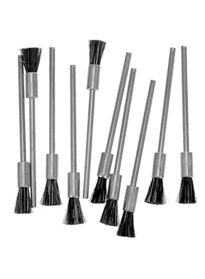 10Pcs Long Handle Steel Wire Scrub Brushes 3x6x75mm for Rust Removal Surface Preparation - Image 1