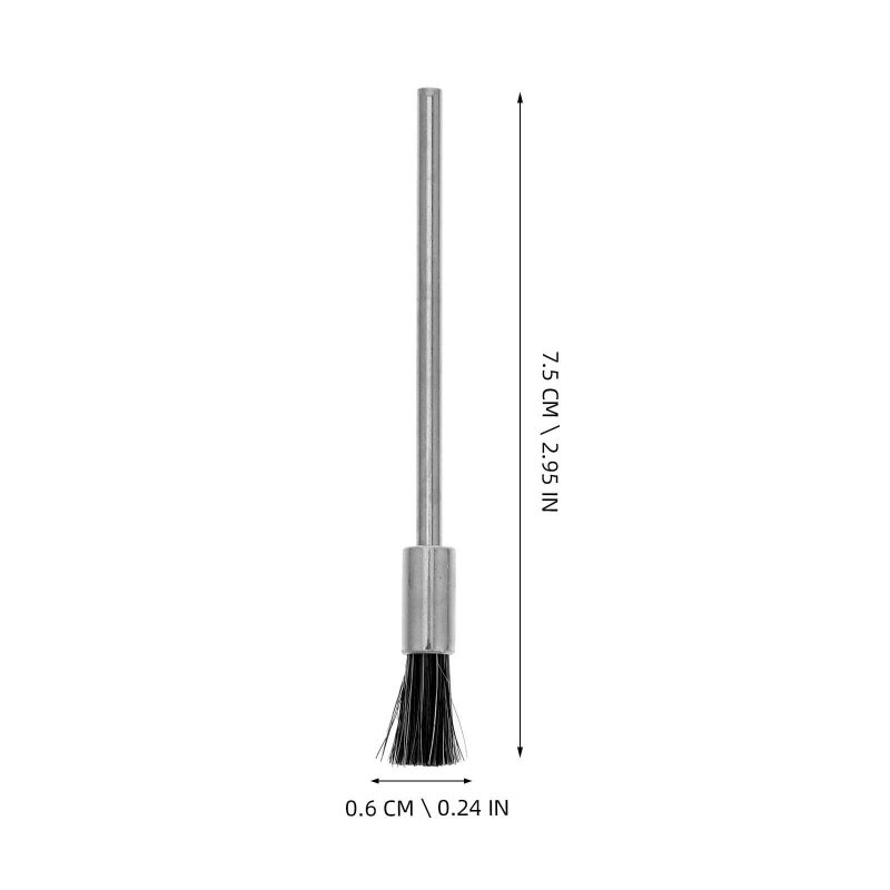 10Pcs Long Handle Steel Wire Scrub Brushes 3x6x75mm for Rust Removal Surface Preparation - Image 3