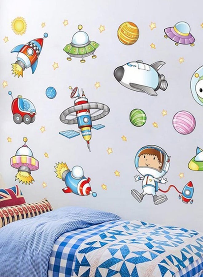 NIBEMINENT Astronaut Pattern Creative Wall Sticker Multicolour 50 x 70centimeter - Image 3