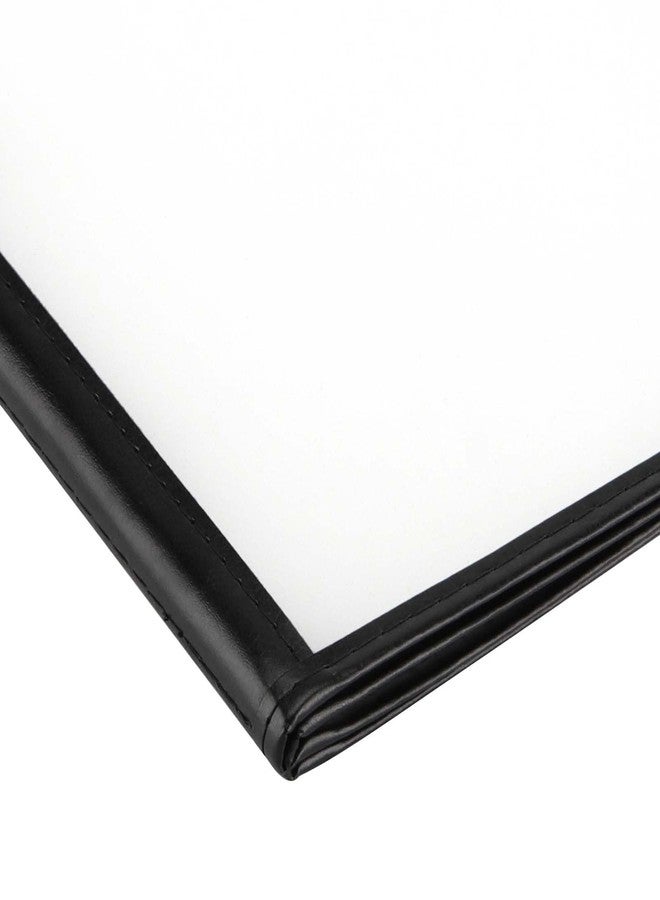 JAPCHET 4 Pack 8.5 X 11 Inch Menu Covers, Restaurant Menu Holder Covers 4 Page 8 View Menu Book Clear Plastic Menu Sleeves with Leather Edge Menu Covers for Restaurants, Hotels and Bars, A4 Size - Image 3