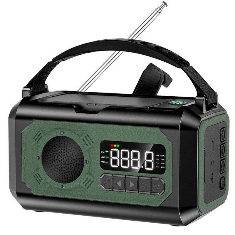 Emergency Crank Weather Radio with NOAA Weather Alert 12000mAh Solar Hand Crank Portable AM/FM/WB Radio with 3 Modes Flashlight / Reading Lamp / Cell Phone Charger / SOS / Headphone Jack / Compass - Image 1