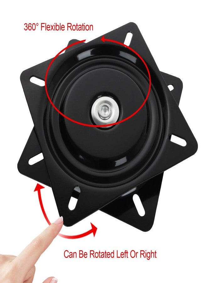 FengWu 2 Pack 7 inch Bar Stool Swivel Plate 360° Swivel Replacement Seat Swivel Base Square Rotating Swivel Plate for Recliner Chair & Bar Stool with 220 Pound Capacity - Image 4