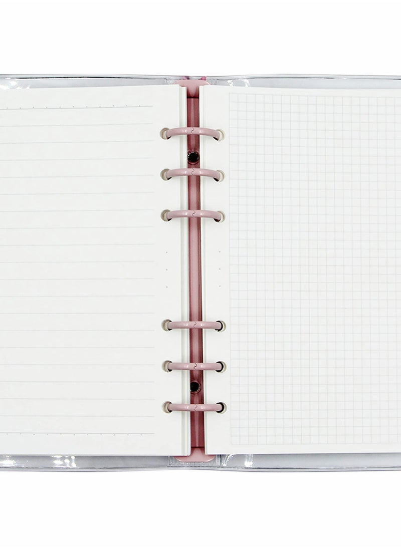 Captaintech A6 Binder Cover Notebook, Soft PVC Cute Cartoon Refillable 6 Ring Loose Leaf Round Personal Journal with Insert Paper, Pocket, Snap on Closure  - Image 5