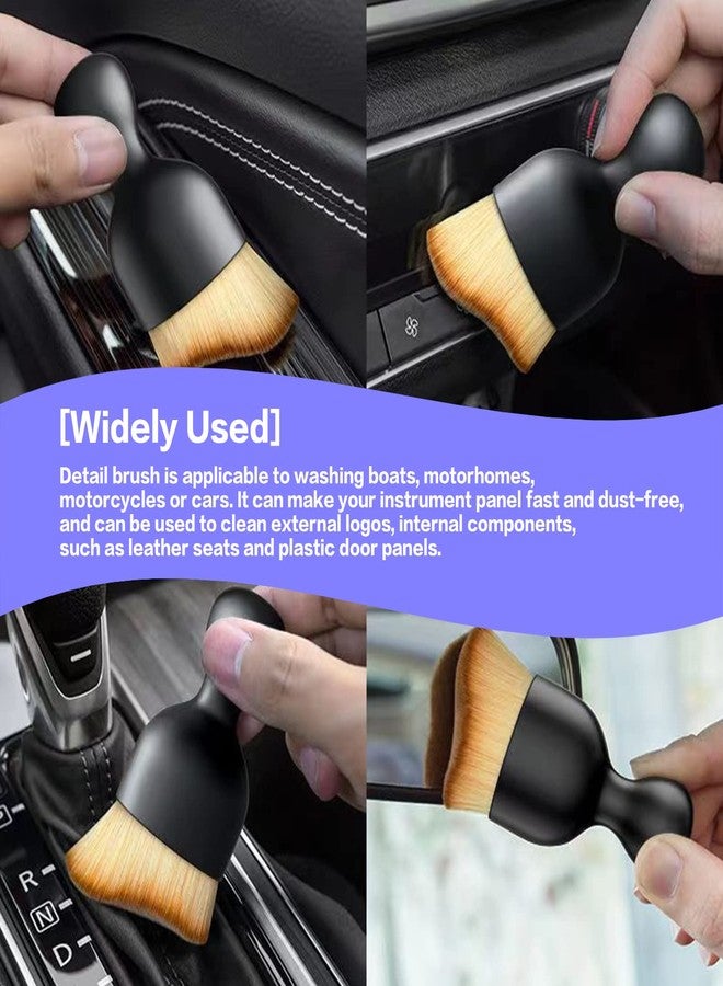 AOCISKA Car Interior Detailing Brush,Soft Bristle Cleaning Brush Car Detailing Brush Dusting Brush,Car Interior Cleaning Tool,Auto Detail Brush Car Dash Duster Brush (Black&Purple) - Image 4