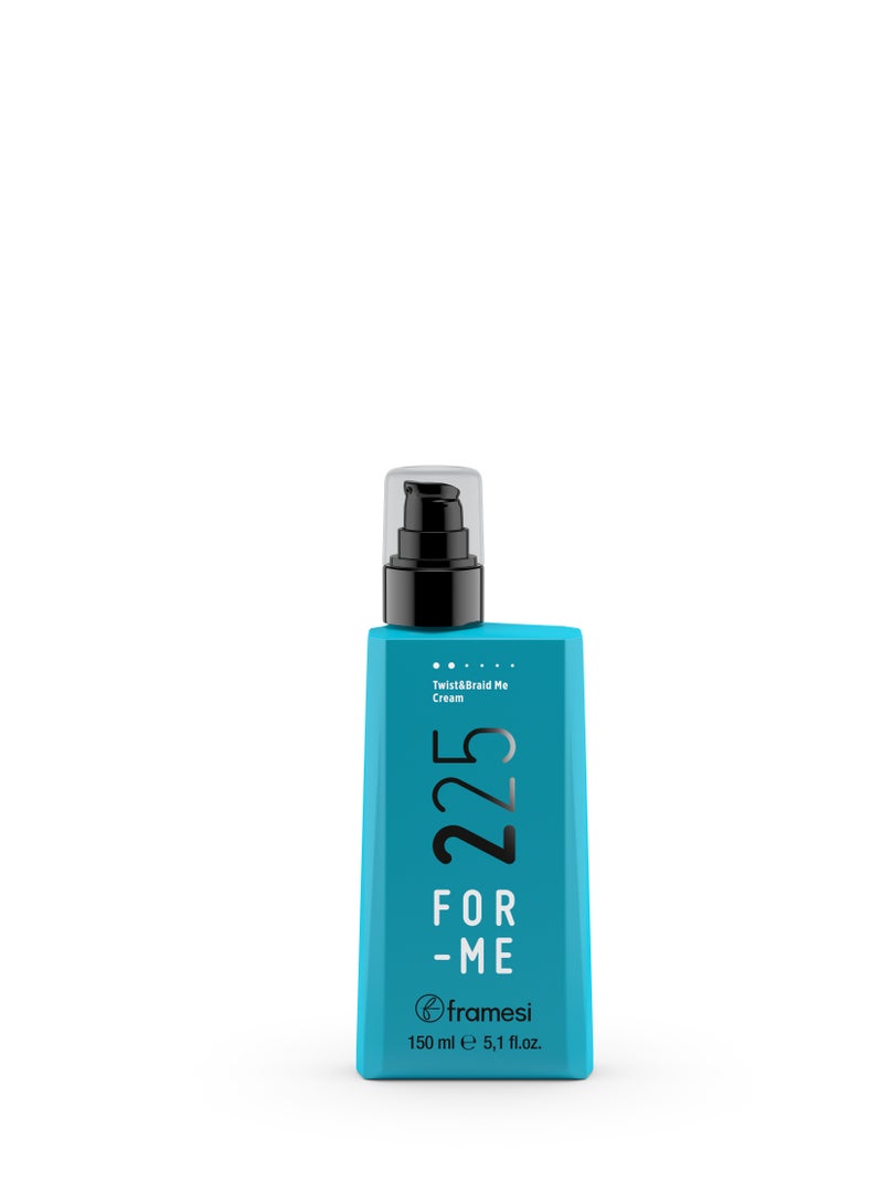 framesi FOR ME - 225 TWIST & BRAID ME CREAM 150 ML | Definition of Braids and Twists | FOR PERFECT AND DEFINED BRAIDS - Image 1