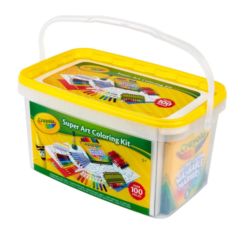 Crayola Super Art Coloring Kit (100+ Pcs), Bulk Stocking Stuffers, Holiday & Christmas Gifts for Kids, Arts & Crafts Supplies Set, Ages 4, 5, 6 [Amazon Exclusive] - Image 5