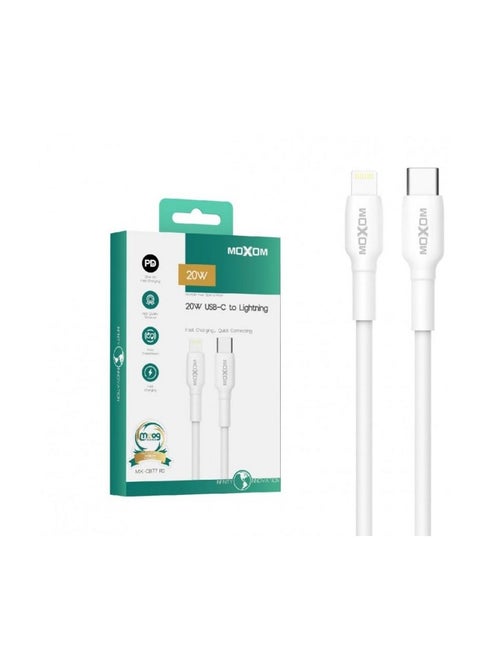 MOXOM Fast Charging PD 20W Lightning to USB Type C Charger for Mobile Data Cable Cable CB77PD