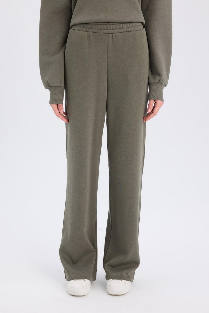 DeFacto Woman Straight Fit High Waist Thick Basic Sweatpants - Image 1