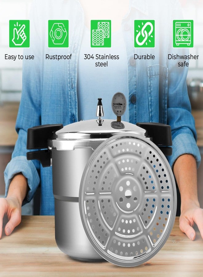 Gadget Beyond رف تعليب من الفولاذ المقاوم للصدأ من جادجيت بيوند لأجهزة التعليب والطهي بالضغط - متوافق مع بريستو، أول أمريكان، وغيرها، عبوة من قطعتين مقاس 11 بوصة - Image 2