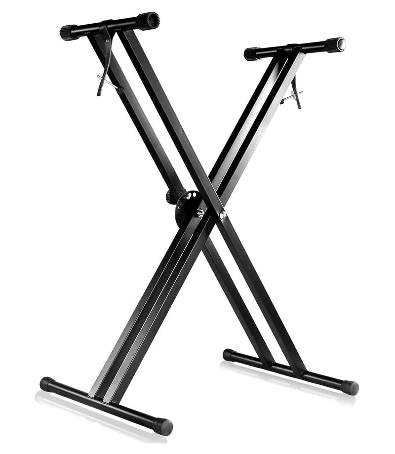 Softline Pro SP 201 Adjustable Piano & Keyboard Stand – Heavy-Duty Double-X with Locking Straps - Image 1