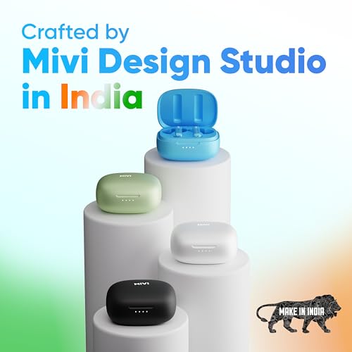 Mivi DuoPods Echo | AI-ENC Calls| IPX 4.0 Earphone Wireless | 13mm Drivers Earbuds | TWS Earphone Wireless with Bluetooth 5.3 | Made in India | 1 Year Warranty | 60 Hours Playtime - Image 4