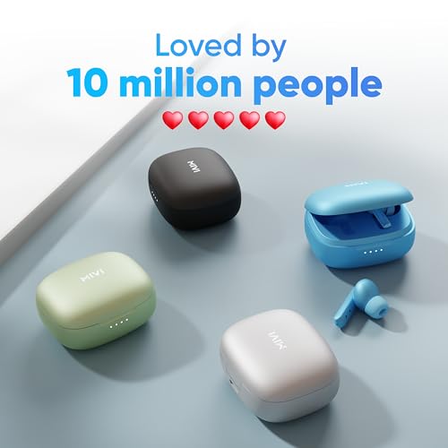 Mivi DuoPods Echo | AI-ENC Calls| IPX 4.0 Earphone Wireless | 13mm Drivers Earbuds | TWS Earphone Wireless with Bluetooth 5.3 | Made in India | 1 Year Warranty | 60 Hours Playtime - Image 3