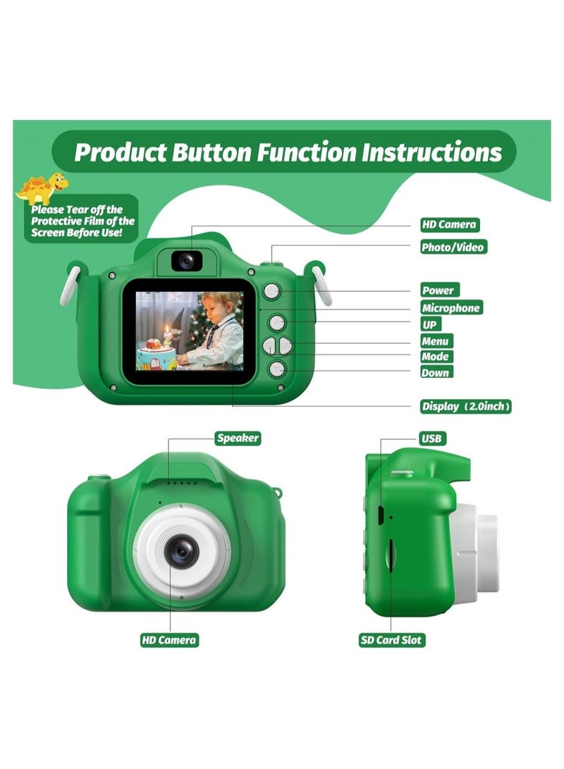 Y&D Camera for Kids Kids Digital Camera 1080P HD Video with 32GB SD Card/2 Inch IPS Screen Selfie Birthday Toy Gifts  - Image 3