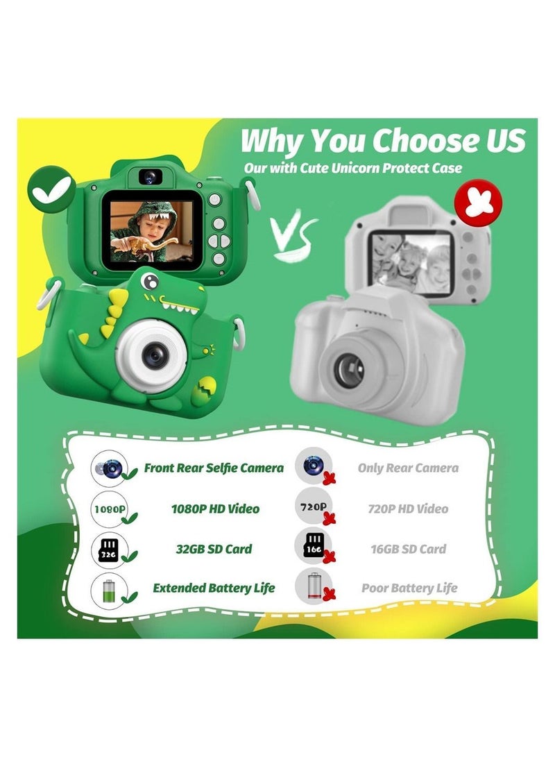 Y&D Camera for Kids Kids Digital Camera 1080P HD Video with 32GB SD Card/2 Inch IPS Screen Selfie Birthday Toy Gifts  - Image 4