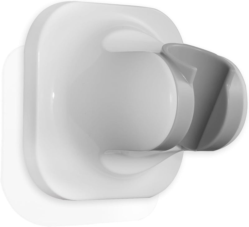 RIVOODS Hand held Shower Head Holder-4 Degree Adjustable-Adhesive Base Install in a Breeze with Screw Alternative to Fit All Surfaces. RV Camper Shower Wand Holder. (Gloss White) - Image 1