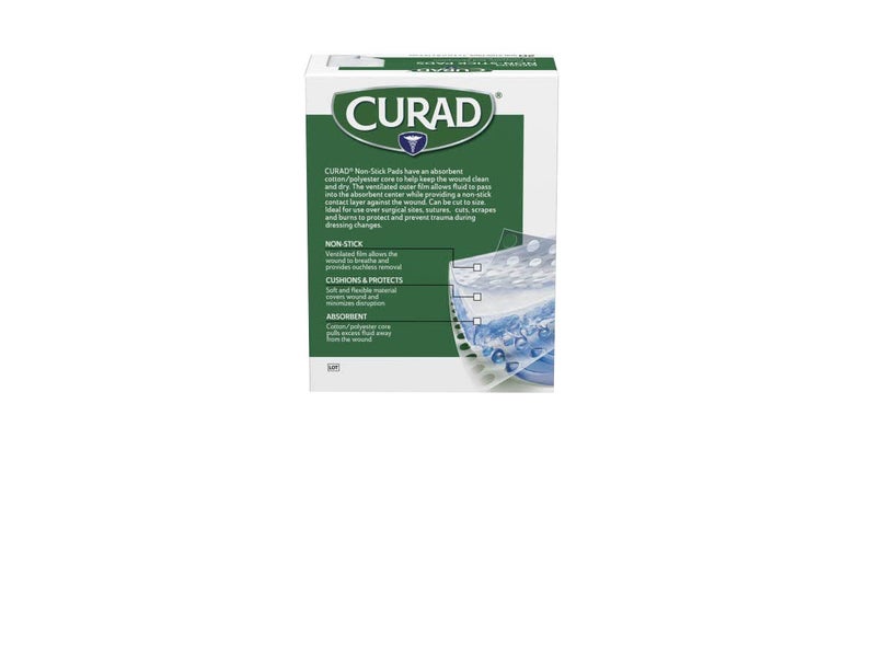 CURAD Sterile Nonstick Pads 3 x 4 Not Made From Natural Rubber Latex Pack of 12 - Image 3