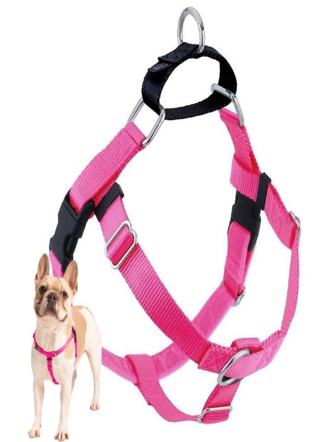 2 Hounds Design Freedom No Pull Dog Harness, Adjustable Harness, Easy Walking & Comfortable Control, Fits Small, Medium & Large Dogs, Solid Colors, Made in USA, 5/8" MD, Hot Pink - Image 1