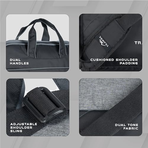 TRAWOC TMPB03 Messenger Shoulder Bag with 16-inch Laptop Compartment |16L Durable Office and College Bag |Water-resistant Business Handbag |3-Year Warranty |Grey - Image 4