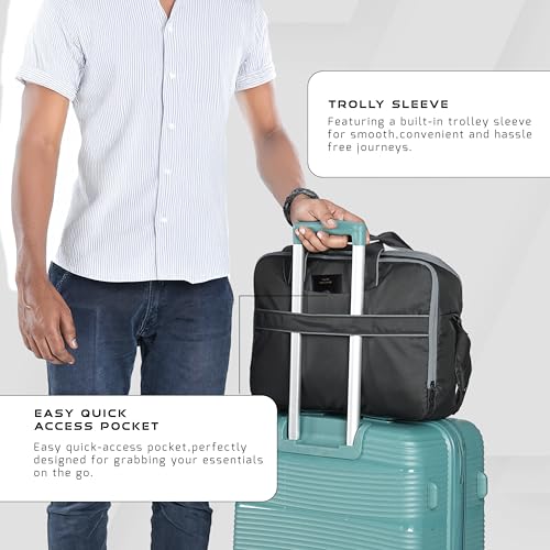 TRAWOC TMPB03 Messenger Shoulder Bag with 16-inch Laptop Compartment |16L Durable Office and College Bag |Water-resistant Business Handbag |3-Year Warranty |Grey - Image 5