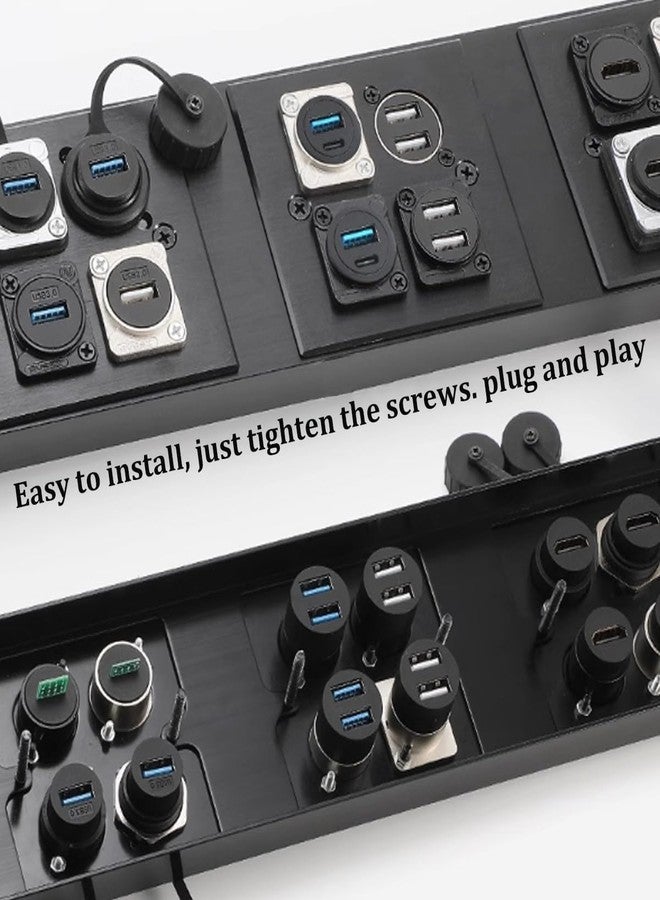 PENGLIN محول لوحة تثبيت USB مزدوج من PENGLIN (قطعتان)، موصل USB-C 3.1 وUSB 3.0 أنثى إلى أنثى، مقبس USB A وType C للتوصيل المباشر، للاستخدام في السيارة/المنزل/الصناعة - Image 5