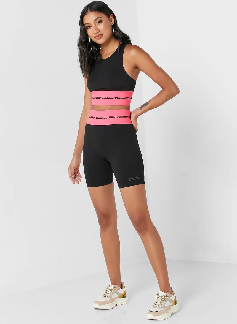 HUGO High Waist Mini Shorts