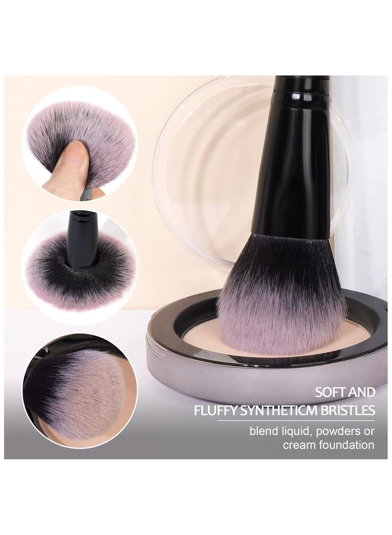 مانجي مجموعة فرش مكياج صناعية فاخرة مكونة من 18 قطعة، كريم أساس ناعم، بودرة، كحل، ظلال عيون، مجموعة فرش مكياج احترافية - Image 5