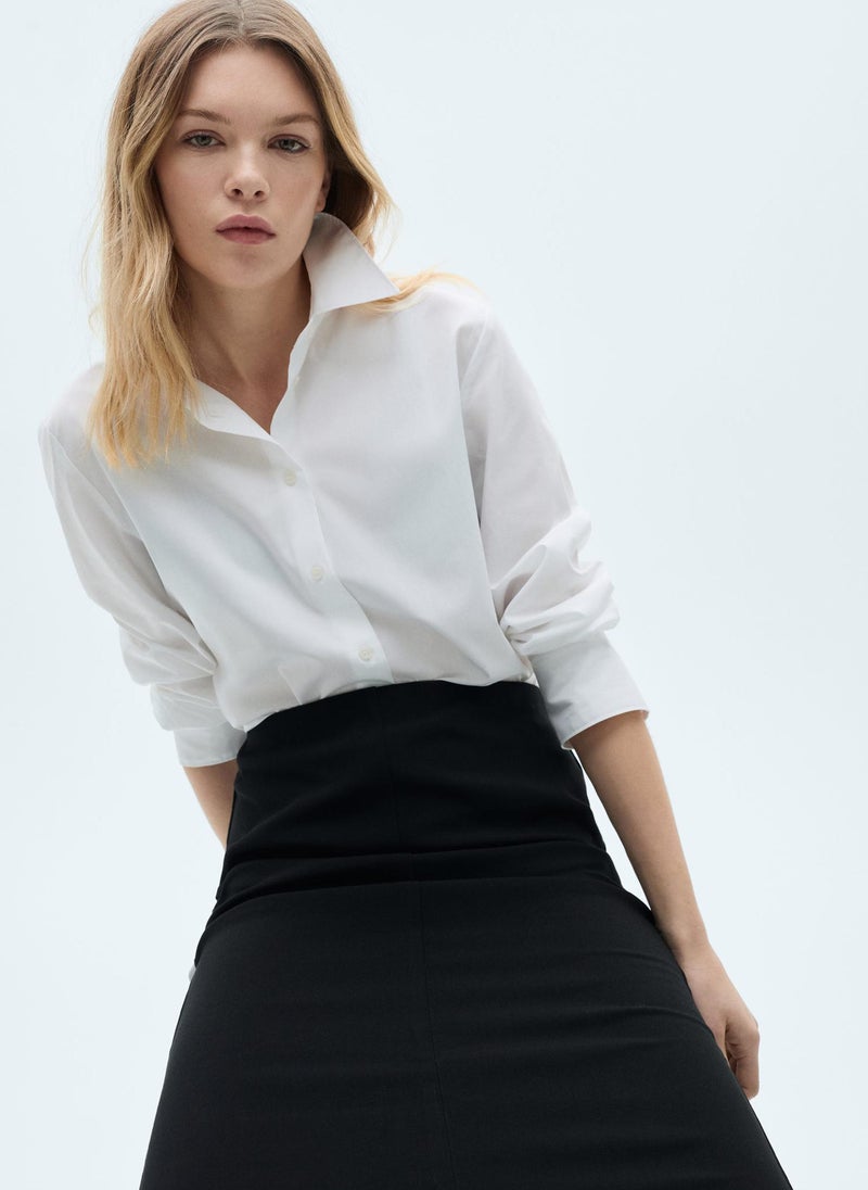 MANGO Regular Cotton Lyocell-Blend Shirt  - Image 4