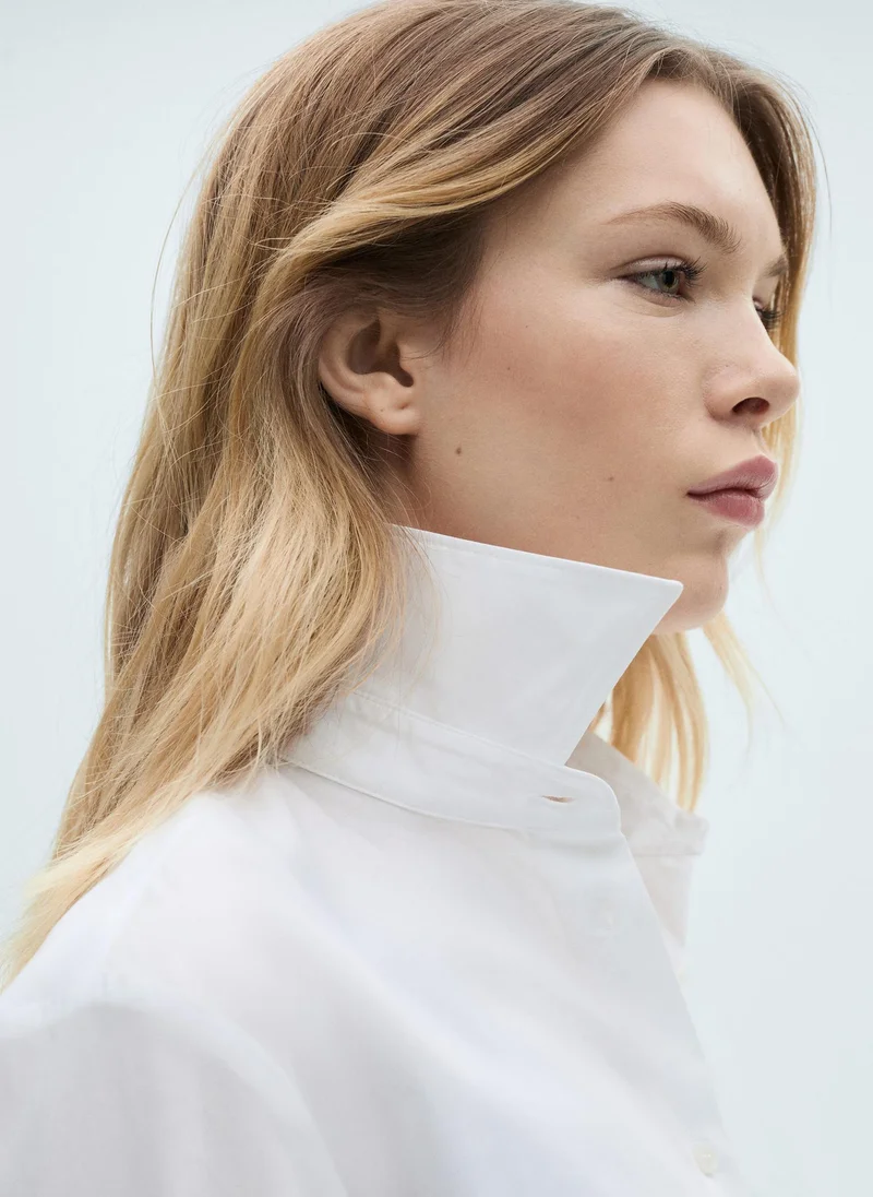 مانجو Regular Cotton Lyocell-Blend Shirt