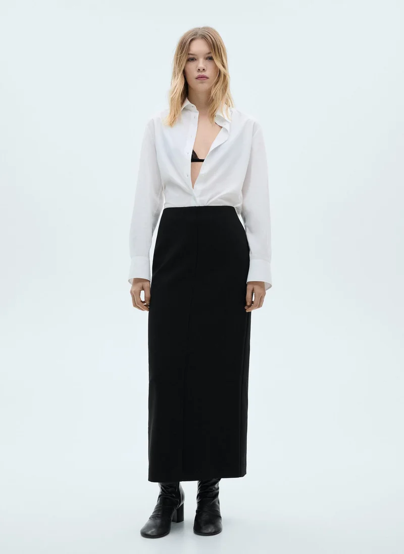 مانجو Regular Cotton Lyocell-Blend Shirt