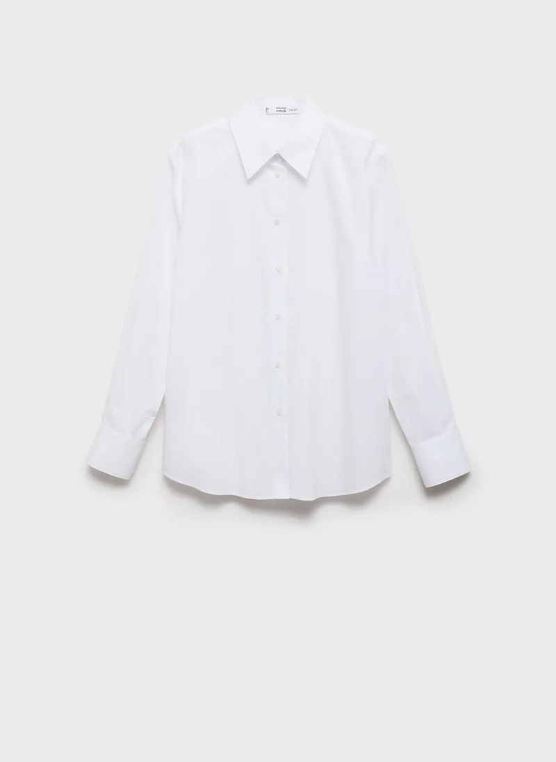 مانجو Regular Cotton Lyocell-Blend Shirt