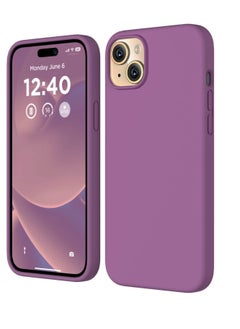 Silicone Case Compatible with iPhone 13 /14 Case (5.4 inches), High-Quality Silicone, All-Round Protection Mobile Phone Case: 3-Layer Structure Protective Case, Scratch (lavander Purple)
