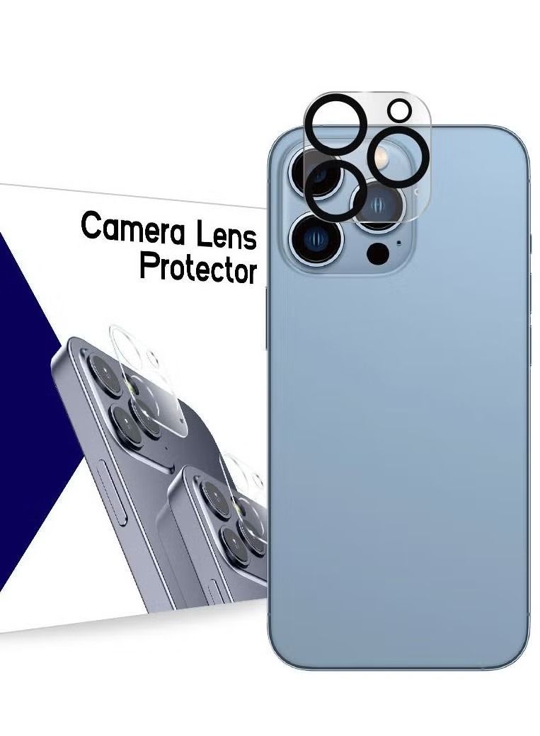 هوتو واقي عدسة الكاميرا عالي الدقة زجاج شفاف أسود محاط بدائرة لهاتف آيفون 14 برو - Image 1