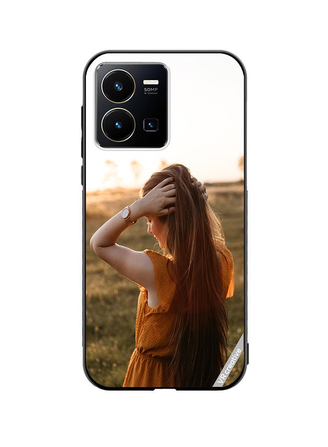 Protective Case Cover For Vivo Y35 Sunset Girl Design Multicolour