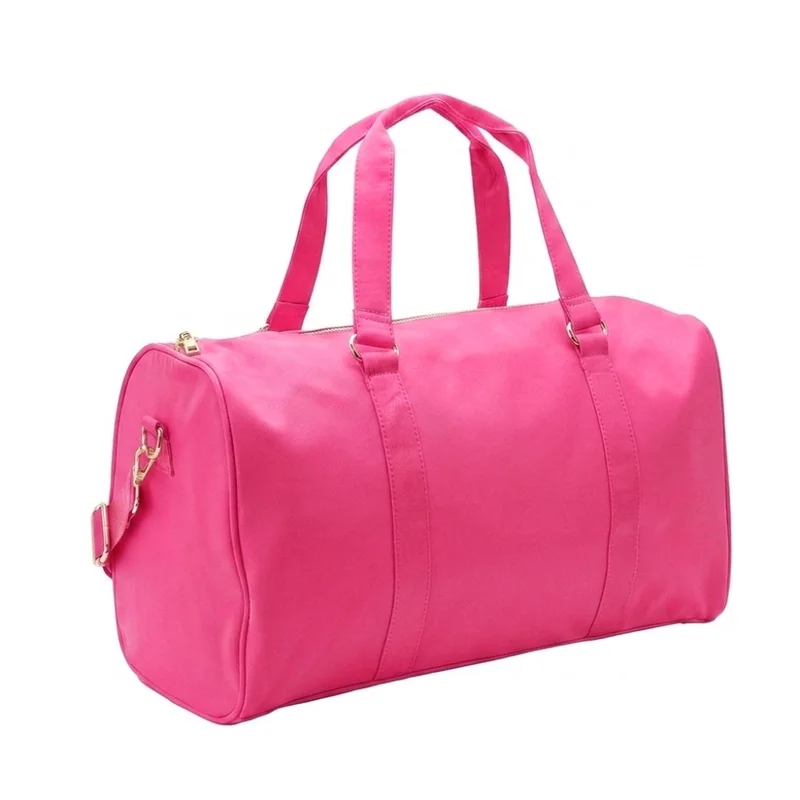 القبيلة السعيدة Personalised Duffle Bag, Neon Pink