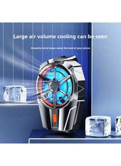 Magnetic Suction Back Clip Semiconductor Mobile Phone Radiator TL07 Icing Cooling Artifact Adjustable Digital Display Game Live-Color:Low Wind Speed Version