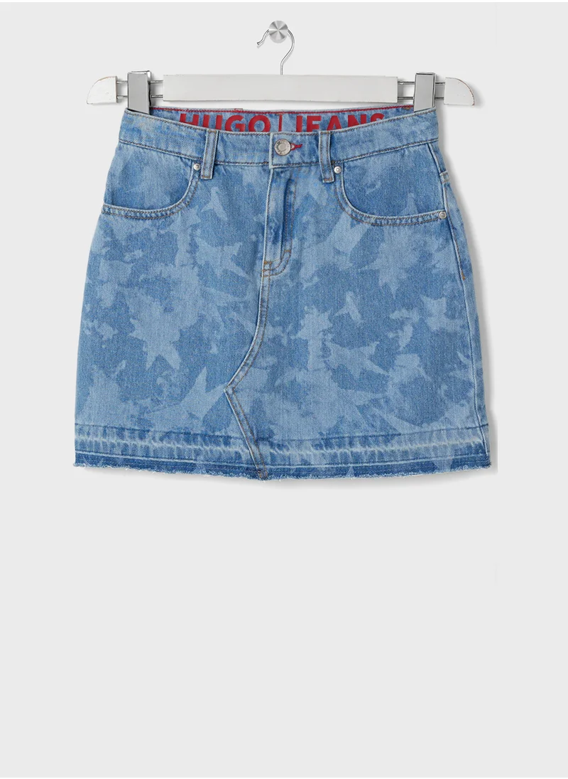 HUGO Kids Denim Mini Skirt