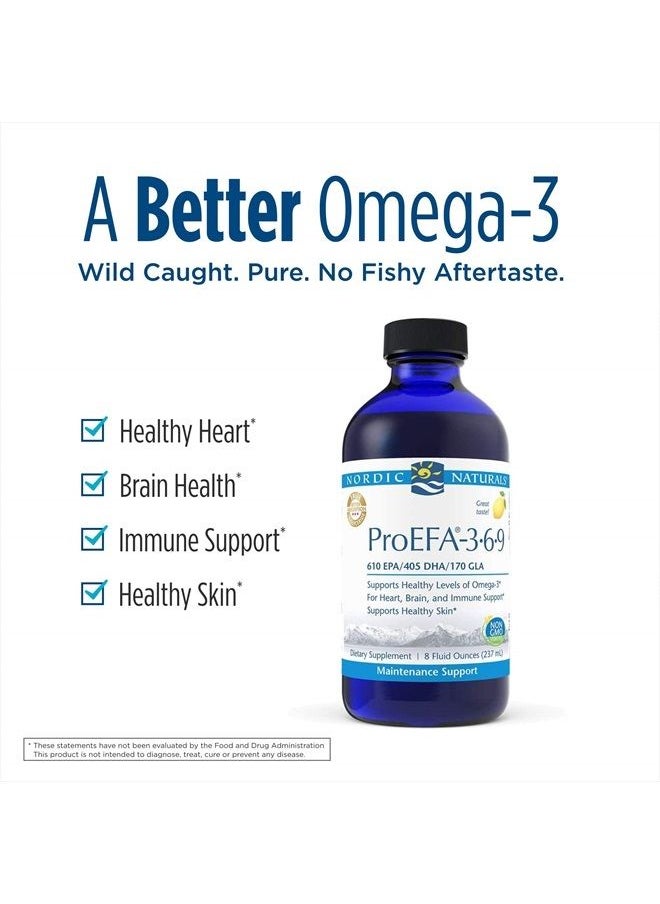 NORDIC NATURALS - ProEFA 3-6-9, Lemon Flavor - 8 oz - 1270 mg Omega-3 - EPA & DHA with Added GLA - Healthy Skin & Joints, Cognition, Positive Mood - Non-GMO - 48 Servings - Image 1