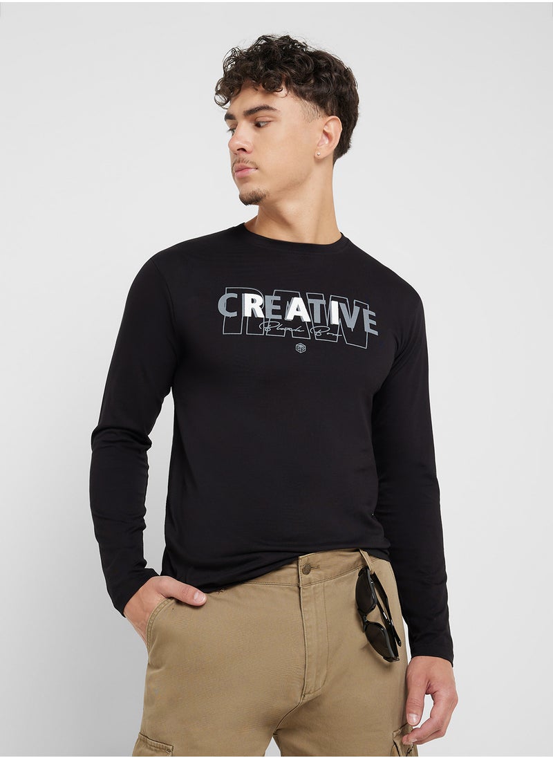 Seventy Five Basics Graphic Long Sleeve T-Shirt  - Image 1
