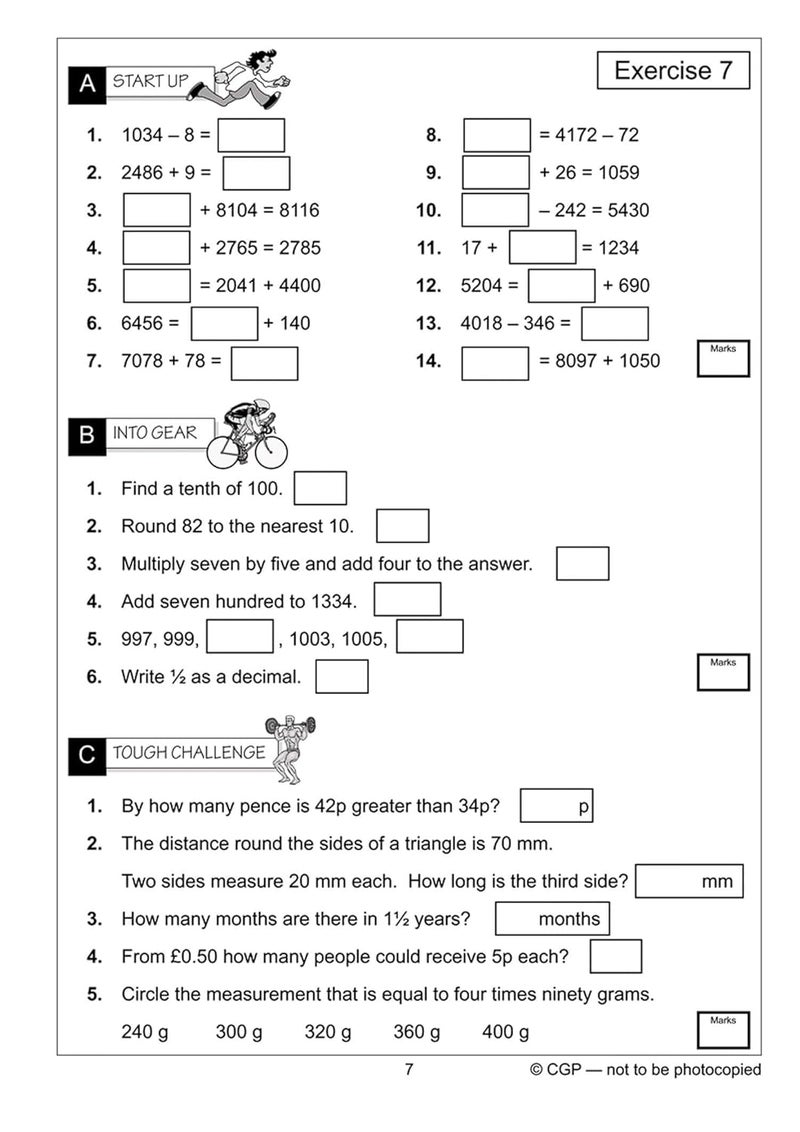 Coordination Group Publications Ltd (CGP) KS2 Mental Maths Workout - Year 4 - Image 4