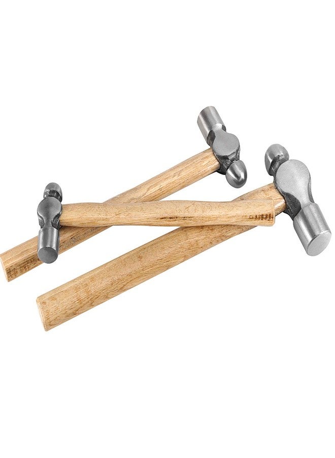 HAKZEON 3 PCS 16 oz 24 oz 32 oz Wood Handle Ball Peen Hammer,Ball Pein Hammer Set with Shock Reduction Effect Grip and Double Striking Heads for Household Workshop Repair Metal Rivet - Image 4