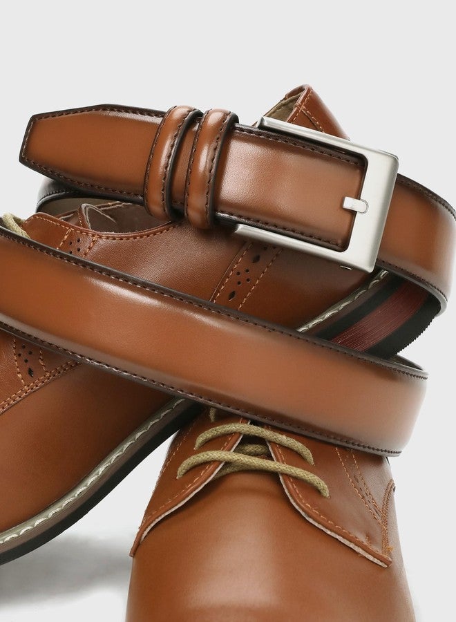 CHAOREN Boys Belt - 1 1/4" Ratchet Kids leather Belt - Perfect Companion to Kids Dress Shoes and Casual Wear - Image 3