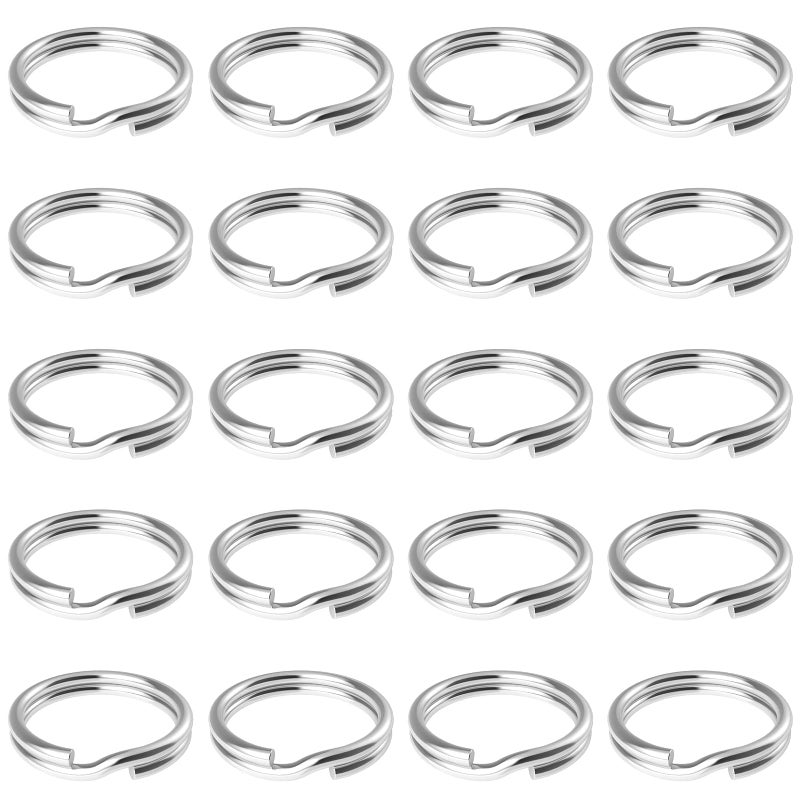 Uniclife 100 Pack 20mm Mini Split Jump Ring with Double Loops Small Metal Rings Connectors for Jewelry Necklaces Bracelets Earrings Crafts Ornaments and DIY Arts
