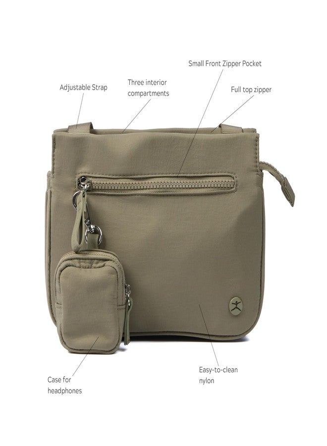 Danskin Riley Crossbody Bag, Green - Image 5