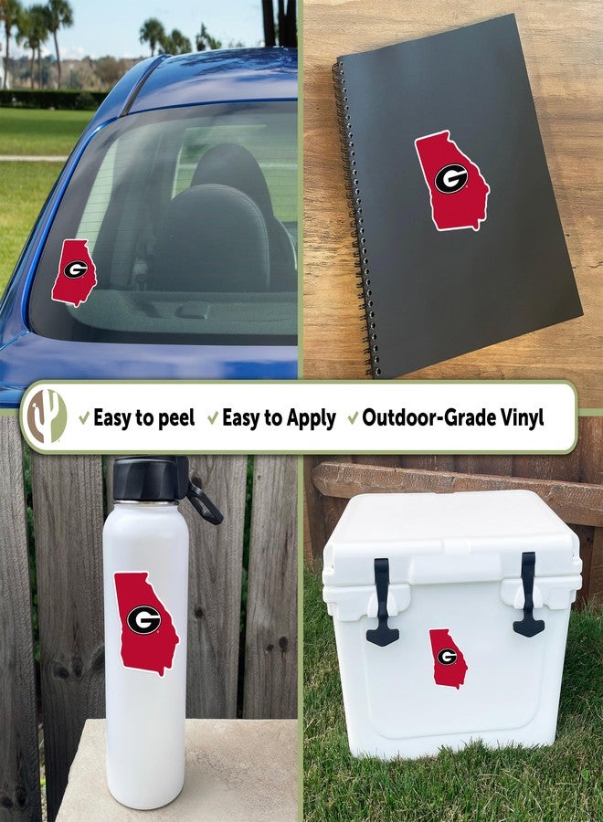 Desert Cactus University of Georgia Sticker Bulldogs UGA Dawgs Vinyl Decal Laptop Water Bottle Car Scrapbook (State Border Sticker) - Image 3