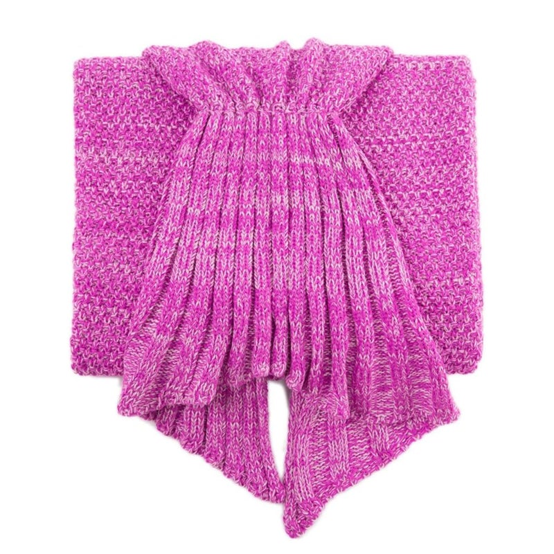 Drumstone (𝗪𝗶𝗻𝘁𝗲𝗿 𝗦𝗽𝗲𝗰𝗶𝗮𝗹 Cozy Hand-Knitted Mermaid Tail Blanket for Adults and Kids, All-Season Sleeping Bag, for Girls, Snuggly and Stylish for Bed, Couch, or Camping - Image 4